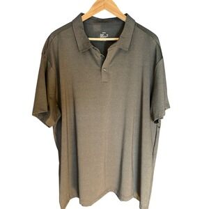 XXXL Men's Gray Heathered Short Sleeve Polo Shirt Casual Activewear